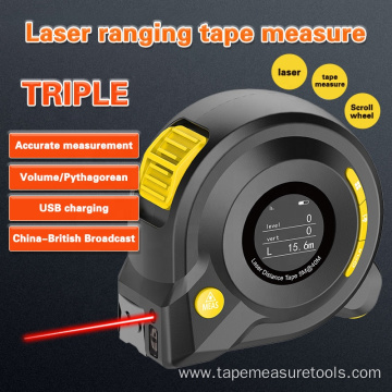 3 in 1 laser distance measuring tape